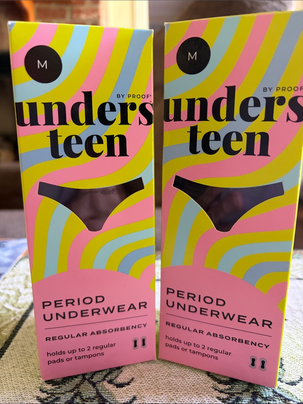 Unders Teen Period Underwear - Black Briefs- Medium new in box